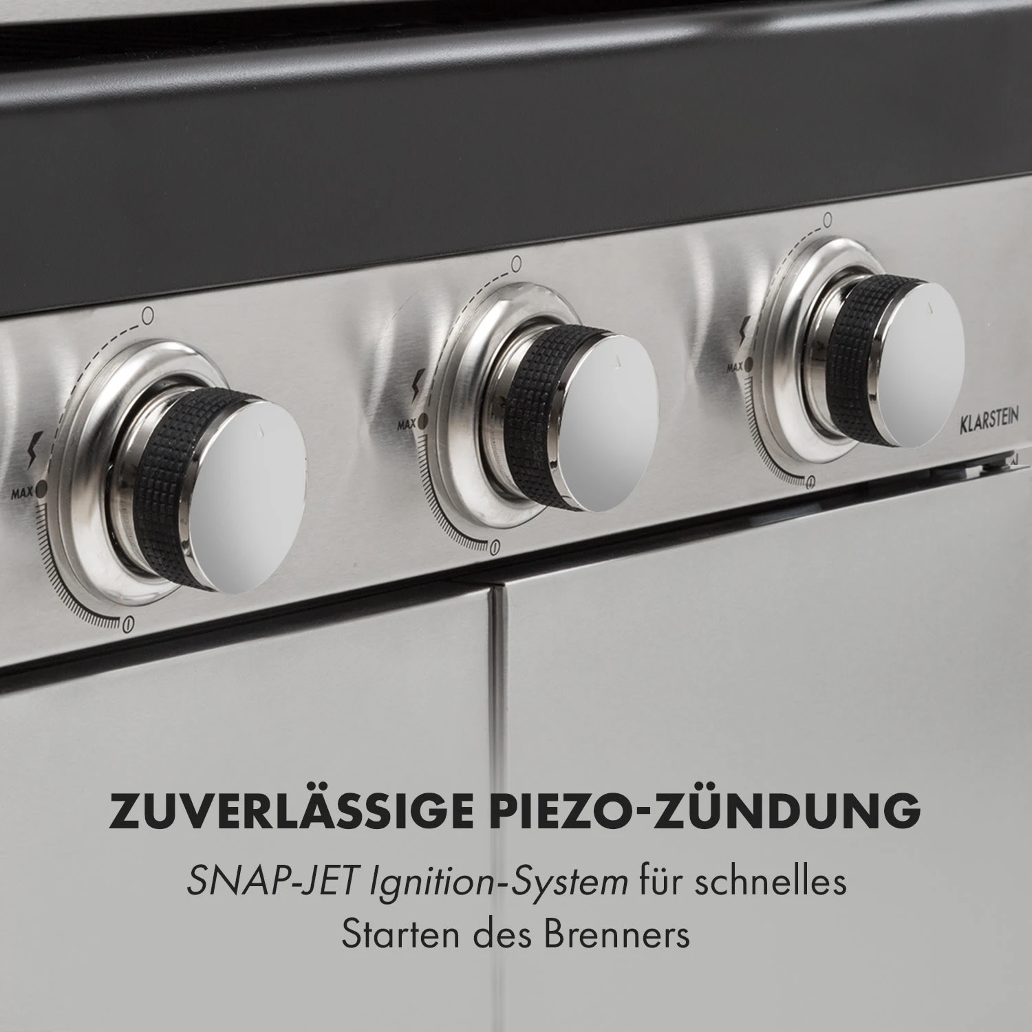 Gazooka 3.0T BBQ Grill 3x3kW Brenner 4 Rollen Edelstahl Gazooka 3.0T BBQ Grill 3x3kW Brenner 4 Rollen Edelstahl -Klarstein Verkaufs 10033533 de 0008 logo