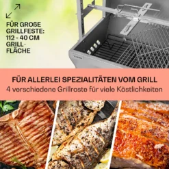 Sauenland Pro Spanferkelgrill Drehspieß 13W 4 Rollen Edelstahl -Klarstein Verkaufs 10033566 de 0004 usp