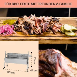 Sauenland Pro Spanferkelgrill Drehspieß 13W 4 Rollen Edelstahl -Klarstein Verkaufs 10033566 de 0006 usp