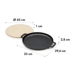 Tomahawk 3.1 S Brat & Back-Set Pfanne Pizzastein Ø29 Cm -Klarstein Verkaufs 10033568 yy 0006 logo Klarstein Tomahawk Brat and Back Set