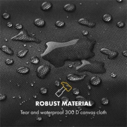 Tomahawk 3.1 S Wetterschutzhaube 300D Canvas 30/70% PE/PVC Schwarz -Klarstein Verkaufs 10033569 yy 0003 logo Klarstein Tomahawk S Wetterschutzhaube schwarz