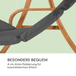 Maui Hollywoodschaukel 110 Cm 2-Sitzer Massivholz Polyester Dunkelgrau 4 Maui Hollywoodschaukel 110 Cm 2-Sitzer Massivholz Polyester Dunkelgrau -Klarstein Verkaufs 10033573 de 0005 logo