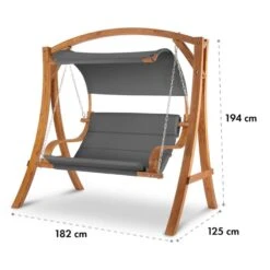 Maui Hollywoodschaukel 110 Cm 2-Sitzer Massivholz Polyester Dunkelgrau 8 Maui Hollywoodschaukel 110 Cm 2-Sitzer Massivholz Polyester Dunkelgrau -Klarstein Verkaufs 10033573 yy 0009 logo Blumfeldt Maui Hollywoodschaukel Grau