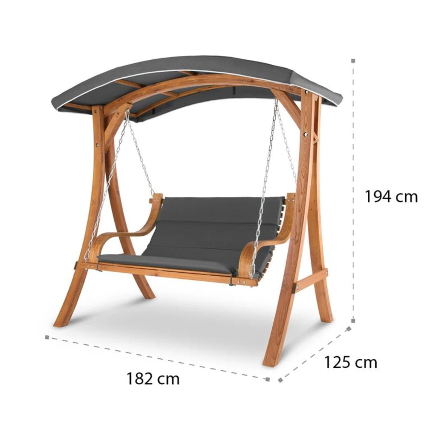Tahiti Hollywoodschaukel Sonnendach 110cm 2-Sitzer Massivholz Grau Tahiti Hollywoodschaukel Sonnendach 110cm 2-Sitzer Massivholz Grau -Klarstein Verkaufs 10033575 yy 0008 logo Blumfeldt Tahiti Hollywoodschaukel Grau