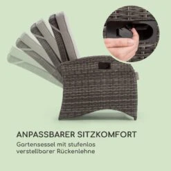 Comfort Siesta Sessel Verstellbare Rückenlehne Dunkelgrau -Klarstein Verkaufs 10033586 de 0003 logo