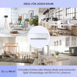 Windwaker Eco Split-Klimaanlage 9.000 BTU/2,7 KW Luftdurchsatz 610 M³/h Max. A++ 4 Windwaker Eco Split-Klimaanlage 9.000 BTU/2,7 KW Luftdurchsatz 610 M³/h Max. A++ -Klarstein Verkaufs 10033600 de 0005 usp