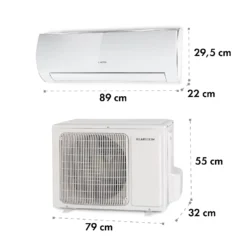Windwaker Eco Split-Klimaanlage 9.000 BTU/2,7 KW Luftdurchsatz 610 M³/h Max. A++ 6 Windwaker Eco Split-Klimaanlage 9.000 BTU/2,7 KW Luftdurchsatz 610 M³/h Max. A++ -Klarstein Verkaufs 10033600 yy 0007 dimensions
