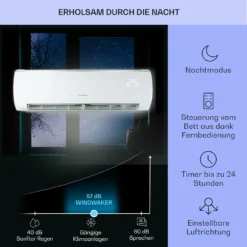 Windwaker Eco Split-Klimaanlage 12.000 BTU/3,5 KW Luftdurchsatz 680 M³/h Max. A++ 3 Windwaker Eco Split-Klimaanlage 12.000 BTU/3,5 KW Luftdurchsatz 680 M³/h Max. A++ -Klarstein Verkaufs 10033601 de 0004 usp