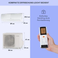 Windwaker Eco Split-Klimaanlage 12.000 BTU/3,5 KW Luftdurchsatz 680 M³/h Max. A++ 5 Windwaker Eco Split-Klimaanlage 12.000 BTU/3,5 KW Luftdurchsatz 680 M³/h Max. A++ -Klarstein Verkaufs 10033601 de 0006 usp