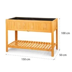 Altiplano Cubic Hochbeet 150 X 100 X 50 Kiefer Gartenvlies ErgoGrow -Klarstein Verkaufs 10033604 yy 0009 logo Blumfeldt Altiplano Cubic Hochbeet 150x100x50