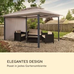 Grandezza Cortina Gartenpavillon 3x4m 4 Seitenteile Beige -Klarstein Verkaufs 10033608 de 0006 logo