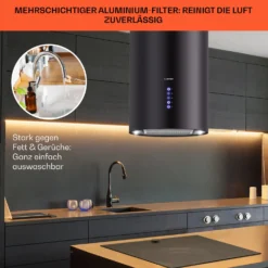 Beretta Inselabzugshaube Ø35cm 650m³/h LED Inkl. Aktivkohlefilter 5 Beretta Inselabzugshaube Ø35cm 650m³/h LED Inkl. Aktivkohlefilter -Klarstein Verkaufs 10033718 de 0006 usp