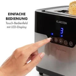 Arabica Toaster 920W LED-Display Touch-Bedienfeld Edelstahl -Klarstein Verkaufs 10033728 de 0003 logo