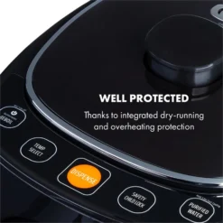 Hot Spring Plus Heißwasserspender 5l Edelstahl-Wassertank 45-95 °C -Klarstein Verkaufs 10033753 yy 0003 logo Klarstein Hot Spring Heisswasserspender schwarz