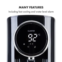Hot Spring Plus Heißwasserspender 5l Edelstahl-Wassertank 45-95 °C -Klarstein Verkaufs 10033753 yy 0007 logo Klarstein Hot Spring Heisswasserspender schwarz
