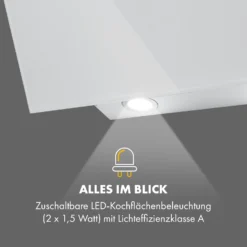 Laurel 60 Dunstabzugshaube 60cm Abluft: 350 M³/h LED Touch Weiß -Klarstein Verkaufs 10033767 de 0006 logo