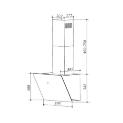 Laurel 90 Dunstabzugshaube 90cm Abluft: 350 M³/h LED Touch Schwarz -Klarstein Verkaufs 10033768 yy 0011 logo Klarstein Laurel 90 Dunstabzugshaube 90cm schwarz