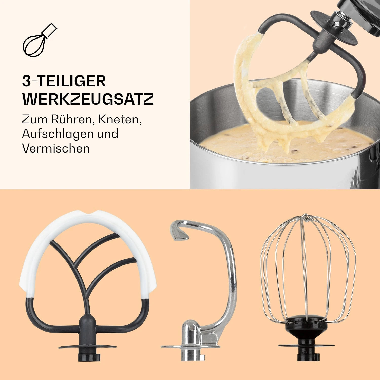 Bella Pico 2G Küchenmaschine 1200W 1,6PS 6 Stufen 5 Liter Bella Pico 2G Küchenmaschine 1200W 1,6PS 6 Stufen 5 Liter -Klarstein Verkaufs 10033805 de 0005 logo