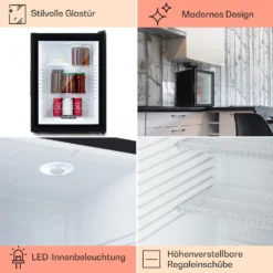 Brooklyn 42 Mini-Kühlschrank Glastür LED Ablage 4 Brooklyn 42 Mini-Kühlschrank Glastür LED Ablage -Klarstein Verkaufs 10033821 DE 0005 usp