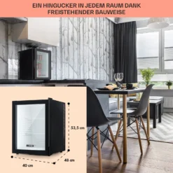 Brooklyn 42 Mini-Kühlschrank Glastür LED Ablage 5 Brooklyn 42 Mini-Kühlschrank Glastür LED Ablage -Klarstein Verkaufs 10033821 DE 0006 usp