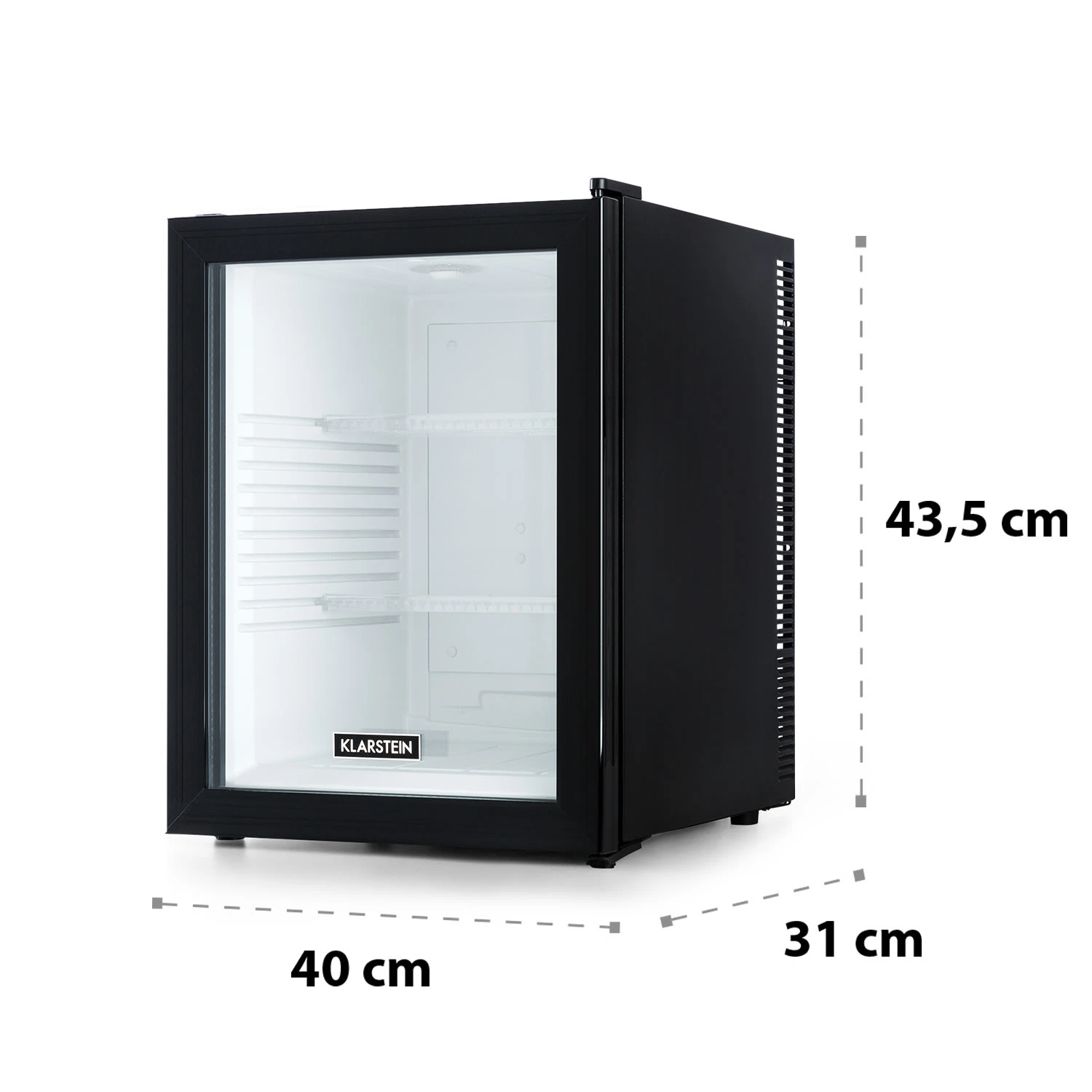 Brooklyn 42 Mini-Kühlschrank Glastür LED Ablage Brooklyn 42 Mini-Kühlschrank Glastür LED Ablage -Klarstein Verkaufs 10033821 yy 0009 dimensions