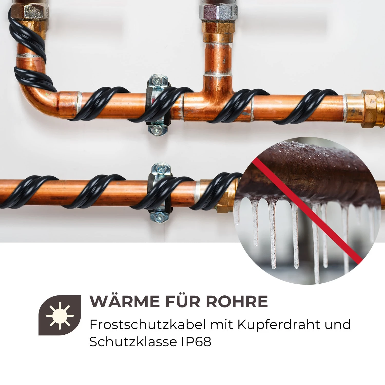 Flow Wire Frostschutzkabel 18m mit Thermostat IP68 Flow Wire Frostschutzkabel 18m Mit Thermostat IP68 -Klarstein Verkaufs 10033903 de 0002 logo