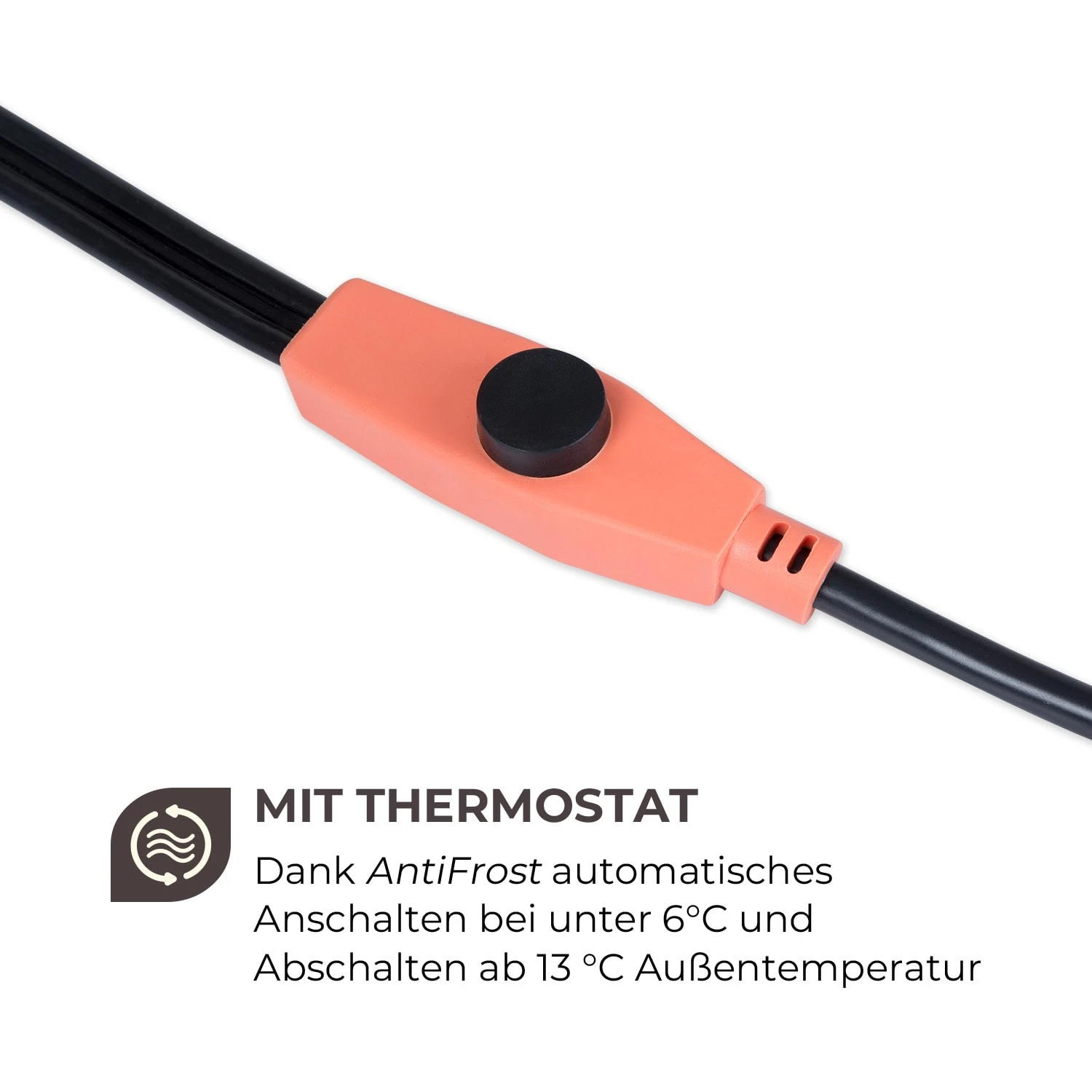 Flow Wire Frostschutzkabel 12m mit Thermostat IP68 Flow Wire Frostschutzkabel 12m Mit Thermostat IP68 -Klarstein Verkaufs 10033905 de 0003 logo