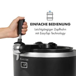 Tap2Go Mobile 2-in1 Bierzapfanlage Mit Getränkekühler 5l/13l Schwarz -Klarstein Verkaufs 10034006 de 0007 logo