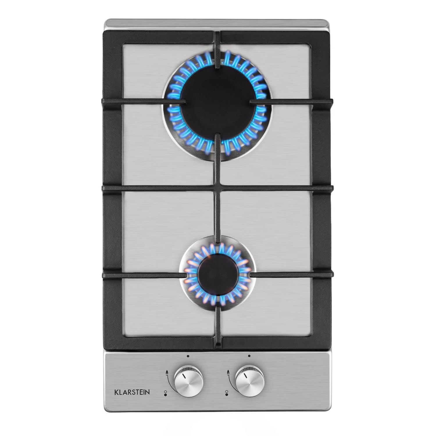 Ignito Domino Gaskochfeld 2-flammig Sabaf-Brenner Edelstahl silber Ignito Domino Gaskochfeld 2-flammig Sabaf-Brenner Edelstahl Silber -Klarstein Verkaufs 10034108 yy 0001 titel