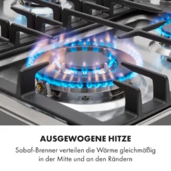Ignito 4 Zonen Gaskochfeld 4-flammig Sabaf-Brenner Edelstahl Silber 2 Ignito 4 Zonen Gaskochfeld 4-flammig Sabaf-Brenner Edelstahl Silber -Klarstein Verkaufs 10034110 de 0003 logo