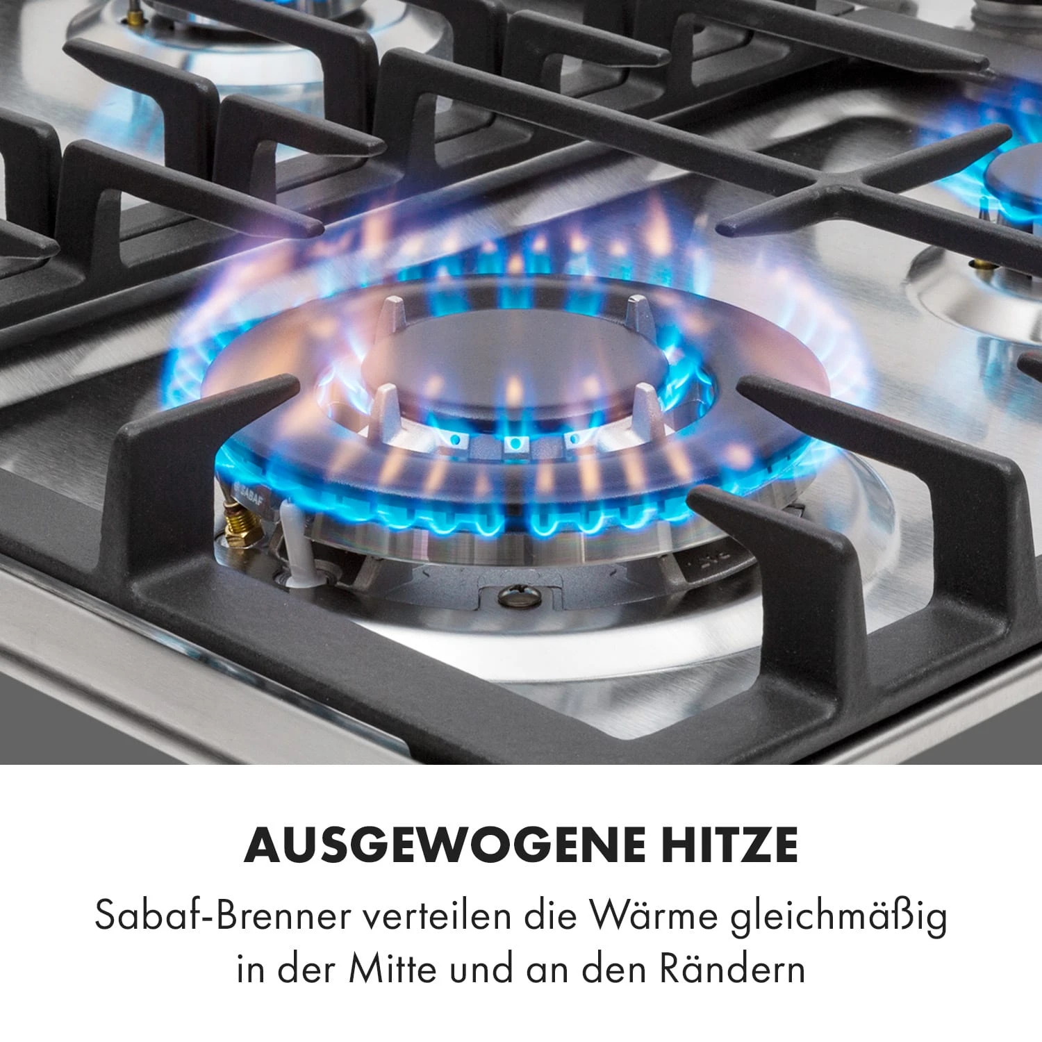 Ignito 4 Zonen Gaskochfeld 4-flammig Sabaf-Brenner Edelstahl silber Ignito 4 Zonen Gaskochfeld 4-flammig Sabaf-Brenner Edelstahl Silber -Klarstein Verkaufs 10034110 de 0003 logo