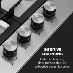 Ignito 4 Zonen Gaskochfeld 4-flammig Sabaf-Brenner Edelstahl Silber 3 Ignito 4 Zonen Gaskochfeld 4-flammig Sabaf-Brenner Edelstahl Silber -Klarstein Verkaufs 10034110 de 0004 logo