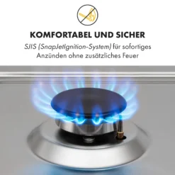 Ignito 4 Zonen Gaskochfeld 4-flammig Sabaf-Brenner Edelstahl Silber 4 Ignito 4 Zonen Gaskochfeld 4-flammig Sabaf-Brenner Edelstahl Silber -Klarstein Verkaufs 10034110 de 0005 logo