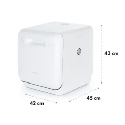 Aquatica Geschirrspüler Freistehend Installationsfrei 2 Gedecke 860W -Klarstein Verkaufs 10034126 yy 0010 logo Klarstein Aquatica Geschirrspueler weiss