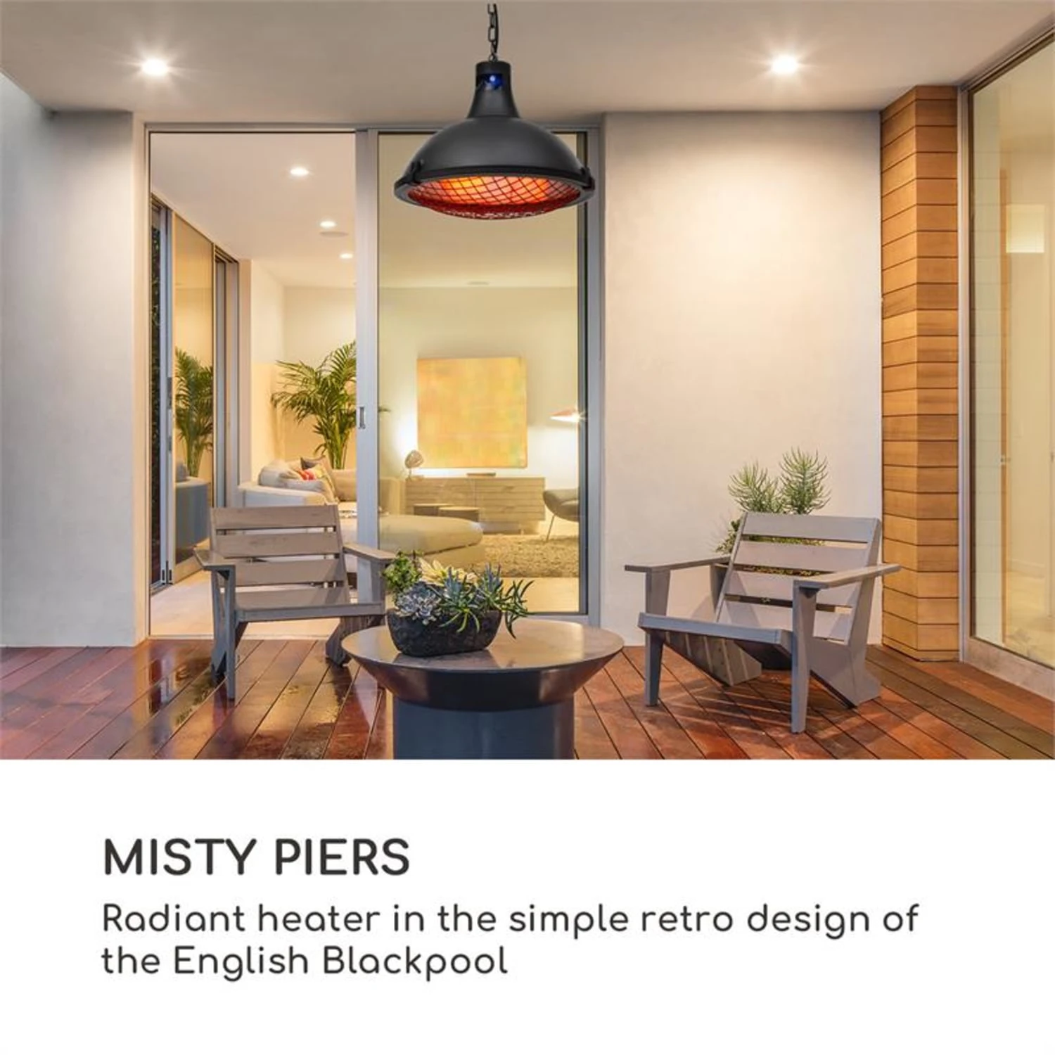 Blackpool Heat Infrarot-Heizstrahler IP44 2100W Fernbedienung Blackpool Heat Infrarot-Heizstrahler IP44 2100W Fernbedienung -Klarstein Verkaufs 10034127 yy 0002 logo Blumfeldt Blackpool Heat Terrassenheizstrahler