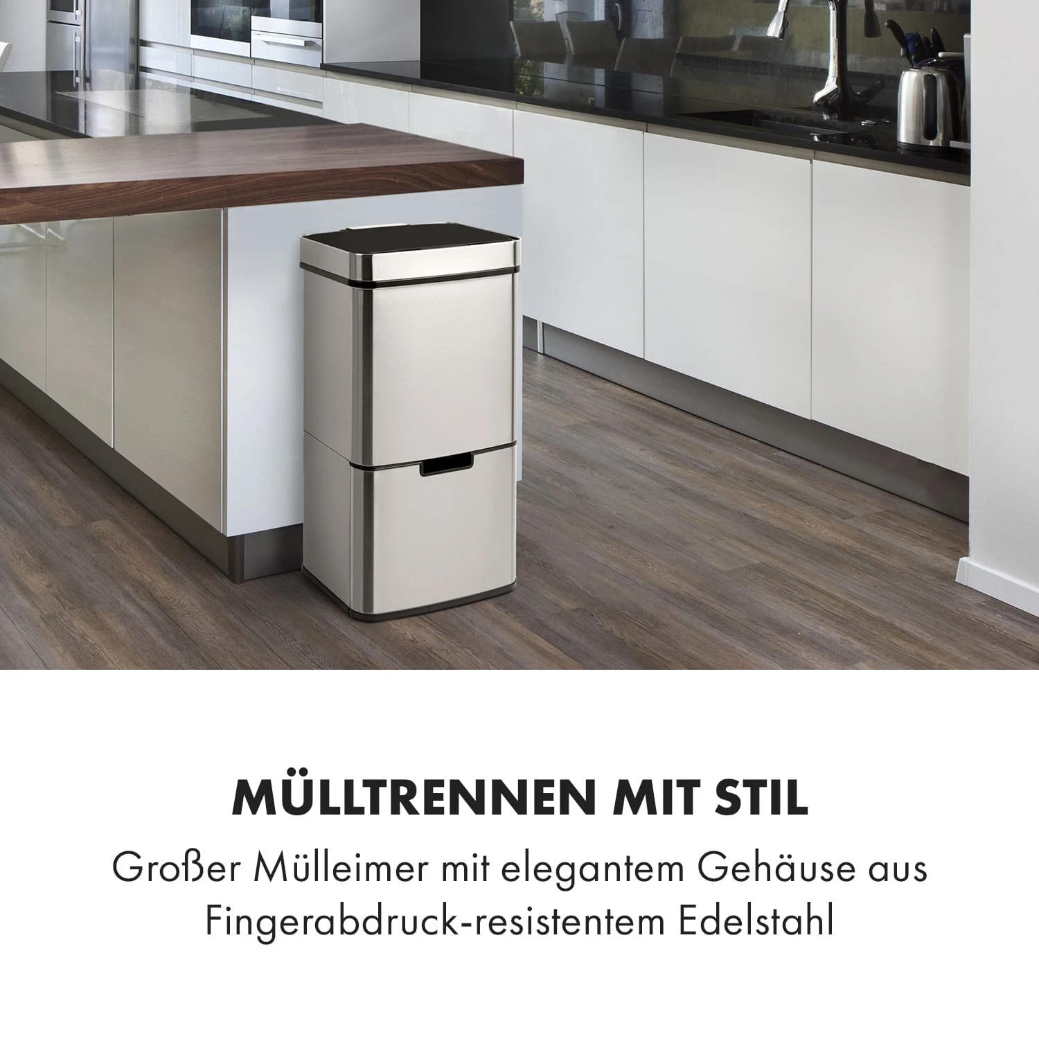 Touchless Müllsammler Sensor 72L 4 Behälter ABS PP Edelstahl gebürstet Touchless Müllsammler Sensor 72L 4 Behälter ABS PP Edelstahl Gebürstet -Klarstein Verkaufs 10034128 de 0002 logo
