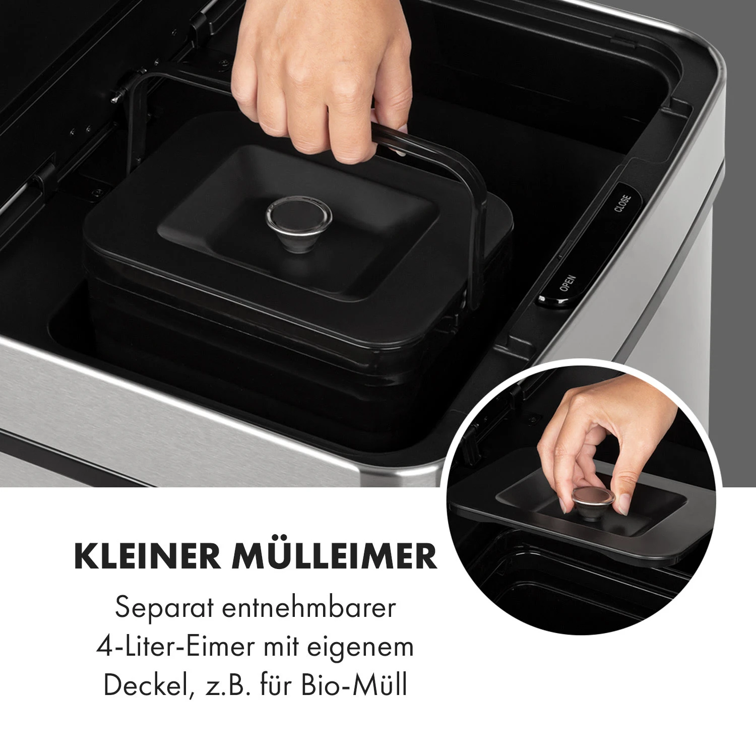 Touchless Müllsammler Sensor 72L 4 Behälter ABS PP Edelstahl gebürstet Touchless Müllsammler Sensor 72L 4 Behälter ABS PP Edelstahl Gebürstet -Klarstein Verkaufs 10034128 de 0004 logo