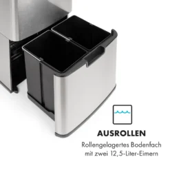 Touchless Müllsammler Sensor 72L 4 Behälter ABS PP Edelstahl Gebürstet 4 Touchless Müllsammler Sensor 72L 4 Behälter ABS PP Edelstahl Gebürstet -Klarstein Verkaufs 10034128 de 0005 logo