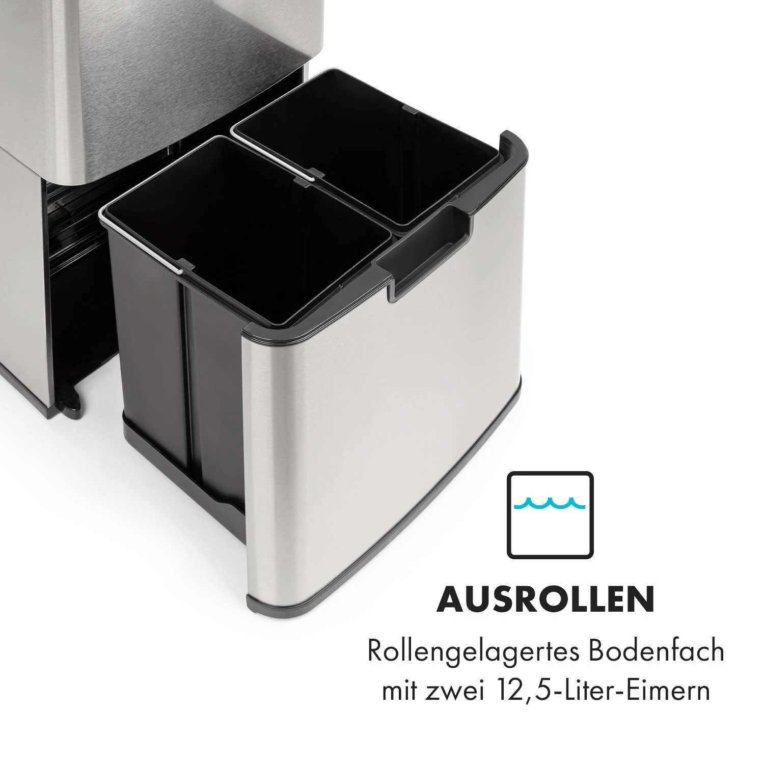 Touchless Müllsammler Sensor 72L 4 Behälter ABS PP Edelstahl gebürstet Touchless Müllsammler Sensor 72L 4 Behälter ABS PP Edelstahl Gebürstet -Klarstein Verkaufs 10034128 de 0005 logo