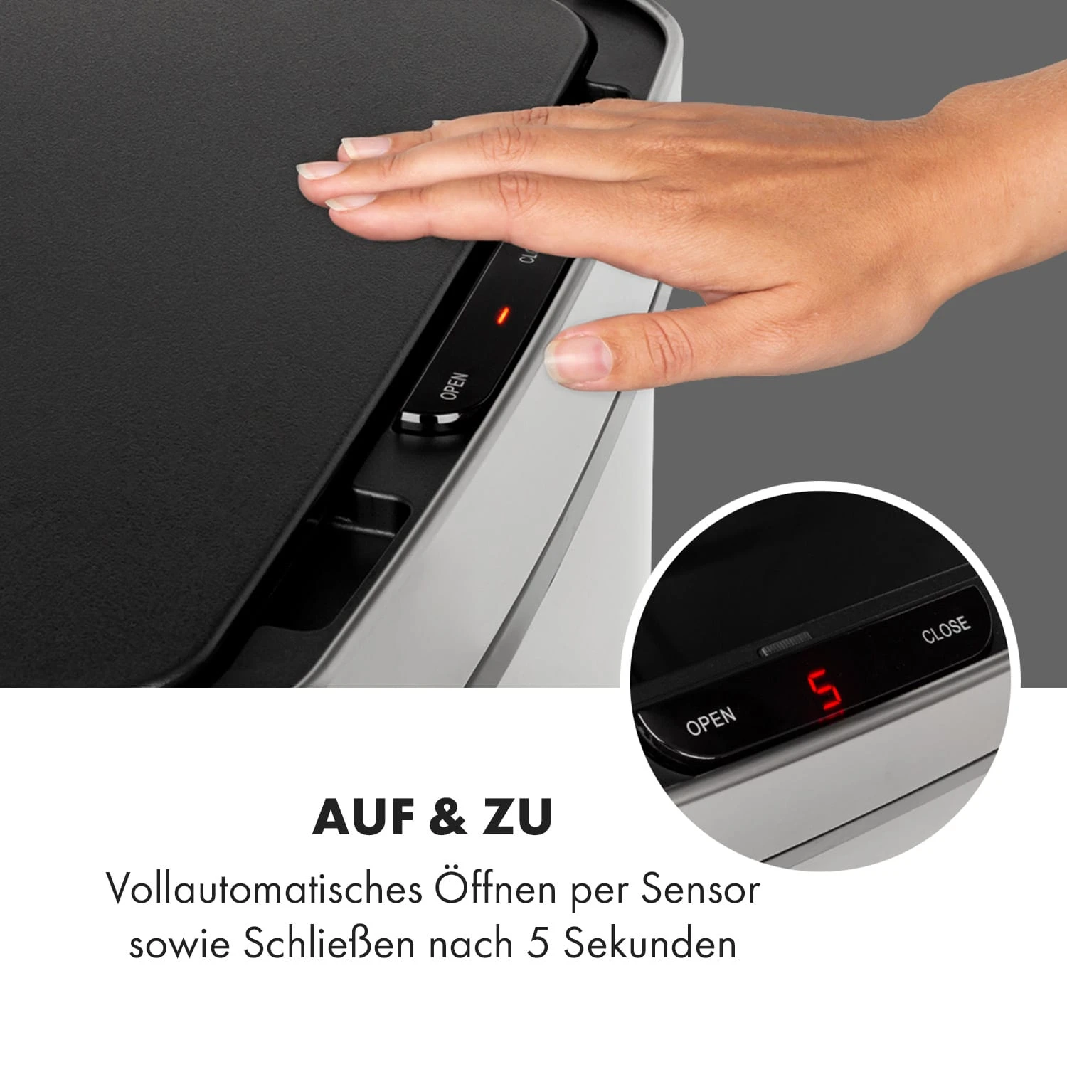 Touchless Müllsammler Sensor 72L 4 Behälter ABS PP Edelstahl gebürstet Touchless Müllsammler Sensor 72L 4 Behälter ABS PP Edelstahl Gebürstet -Klarstein Verkaufs 10034128 de 0007 logo