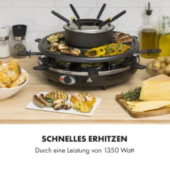 Fonduelette Raclette Und Fondue 1350W 1 Liter 38 Cm Ø Für 8 Personen -Klarstein Verkaufs 10034138 de 0005 logo