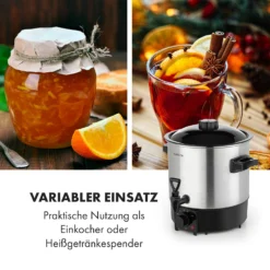 Biggie Eco Einkochautomat & Getränkespender 1000W 30-100°C Zapfhahn 9l -Klarstein Verkaufs 10034147 de 0005 logo