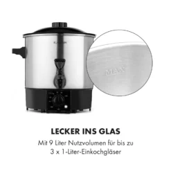 Biggie Eco Einkochautomat & Getränkespender 1000W 30-100°C Zapfhahn 9l -Klarstein Verkaufs 10034147 de 0007 logo