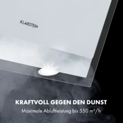 Mirage 60 Dunstabzugshaube 550 M³/h Touch-Panel Ambient EEC A++ Weiß 2 Mirage 60 Dunstabzugshaube 550 M³/h Touch-Panel Ambient EEC A++ Weiß -Klarstein Verkaufs 10034151 de 0003 logo