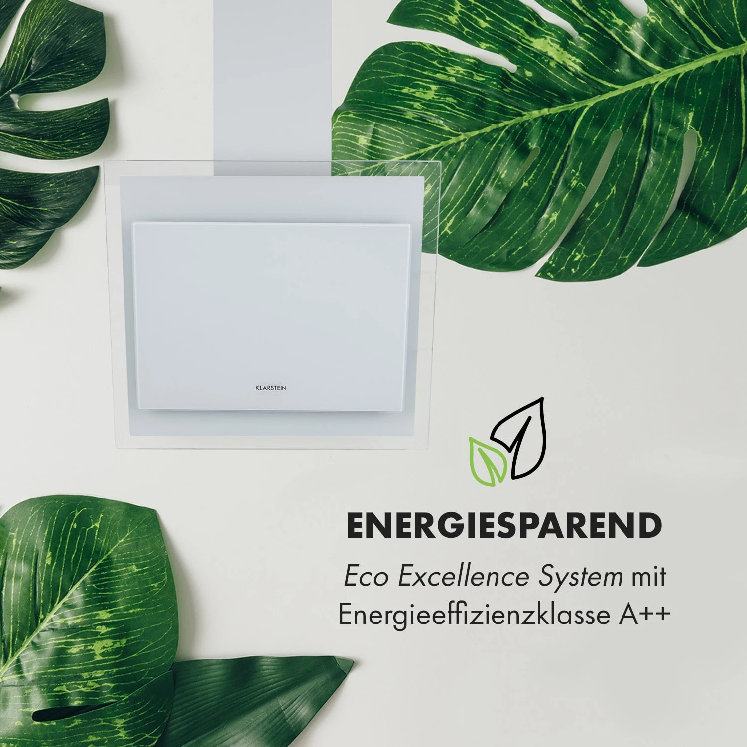 Mirage 60 Dunstabzugshaube 550 m³/h Touch-Panel Ambient EEC A++ weiß Mirage 60 Dunstabzugshaube 550 M³/h Touch-Panel Ambient EEC A++ Weiß -Klarstein Verkaufs 10034151 de 0004 logo