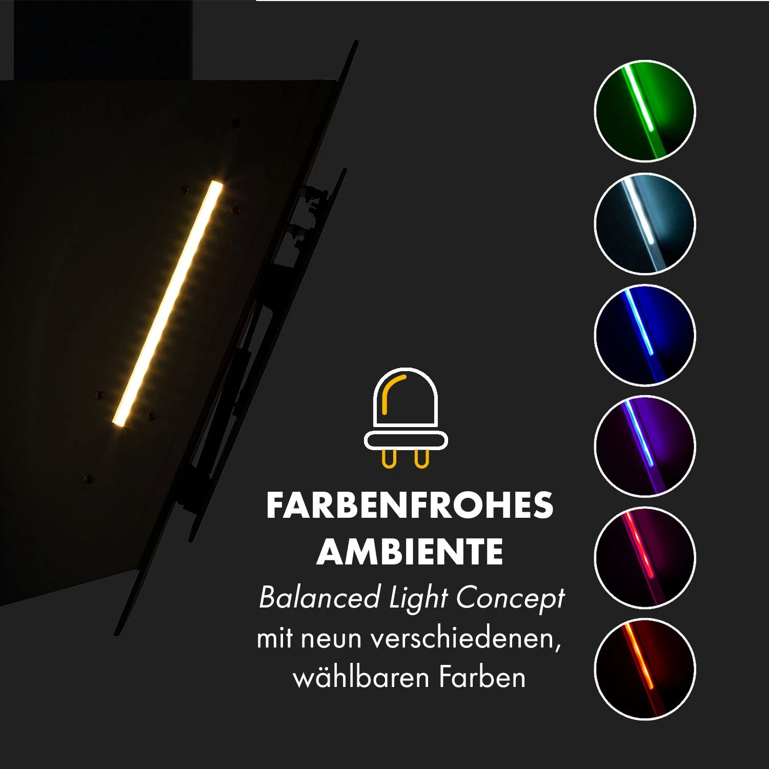 Mirage 60 Dunstabzugshaube 550 m³/h Touch-Panel Ambient EEC A++ weiß Mirage 60 Dunstabzugshaube 550 M³/h Touch-Panel Ambient EEC A++ Weiß -Klarstein Verkaufs 10034151 de 0005 logo