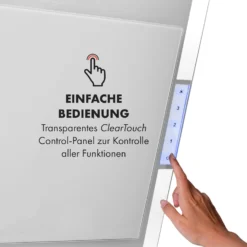 Mirage 60 Dunstabzugshaube 550 M³/h Touch-Panel Ambient EEC A++ Weiß 7 Mirage 60 Dunstabzugshaube 550 M³/h Touch-Panel Ambient EEC A++ Weiß -Klarstein Verkaufs 10034151 de 0008 logo