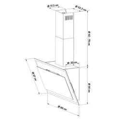 Mirage 60 Dunstabzugshaube 550 M³/h Touch-Panel Ambient EEC A++ Weiß 9 Mirage 60 Dunstabzugshaube 550 M³/h Touch-Panel Ambient EEC A++ Weiß -Klarstein Verkaufs 10034151 yy 0010 logo Klarstein Mirage 60 Dunstabzugshaube 60cm weiss