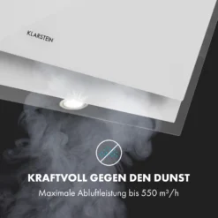 Mirage 90 Dunstabzugshaube 550 M³/h Touch-Panel Ambient EEC A++ Weiß -Klarstein Verkaufs 10034152 de 0003 logo