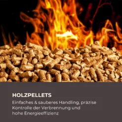 Energiewende Pelletofen 5/10 KW 5 Stufen Timer 18kg 250m³ Fernbedienung Schwarz -Klarstein Verkaufs 10034153 de 0004 logo